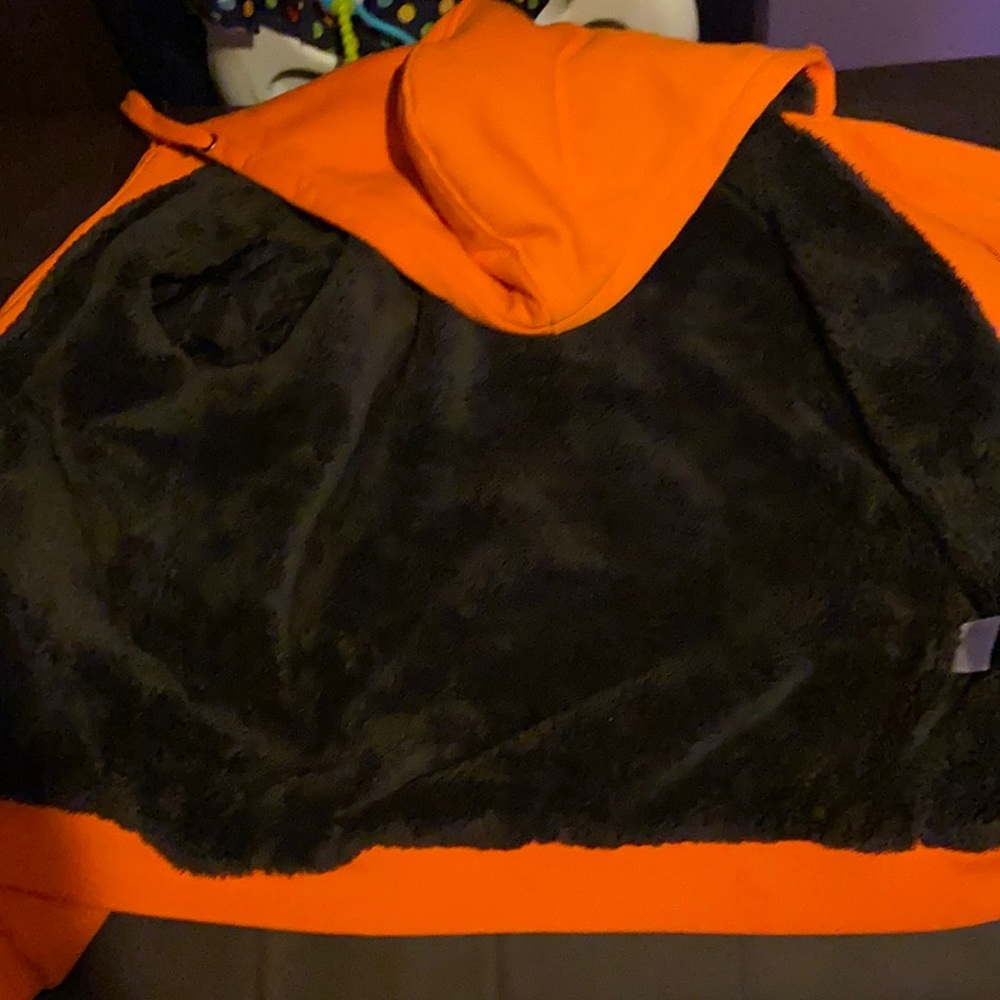 Men small Orange hoodie